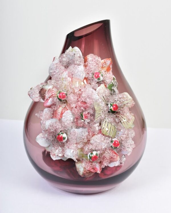 Snow Vase - A Winter Wonderland in Art