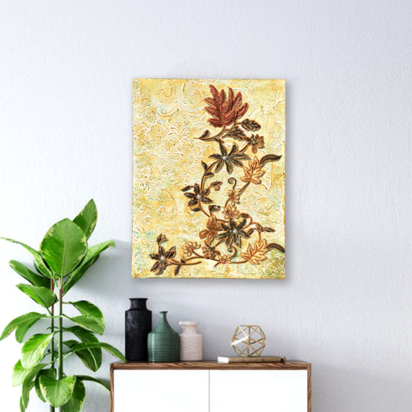 Canvas with Batik Sospeso Print - A Masterpiece of 3D Texture Art